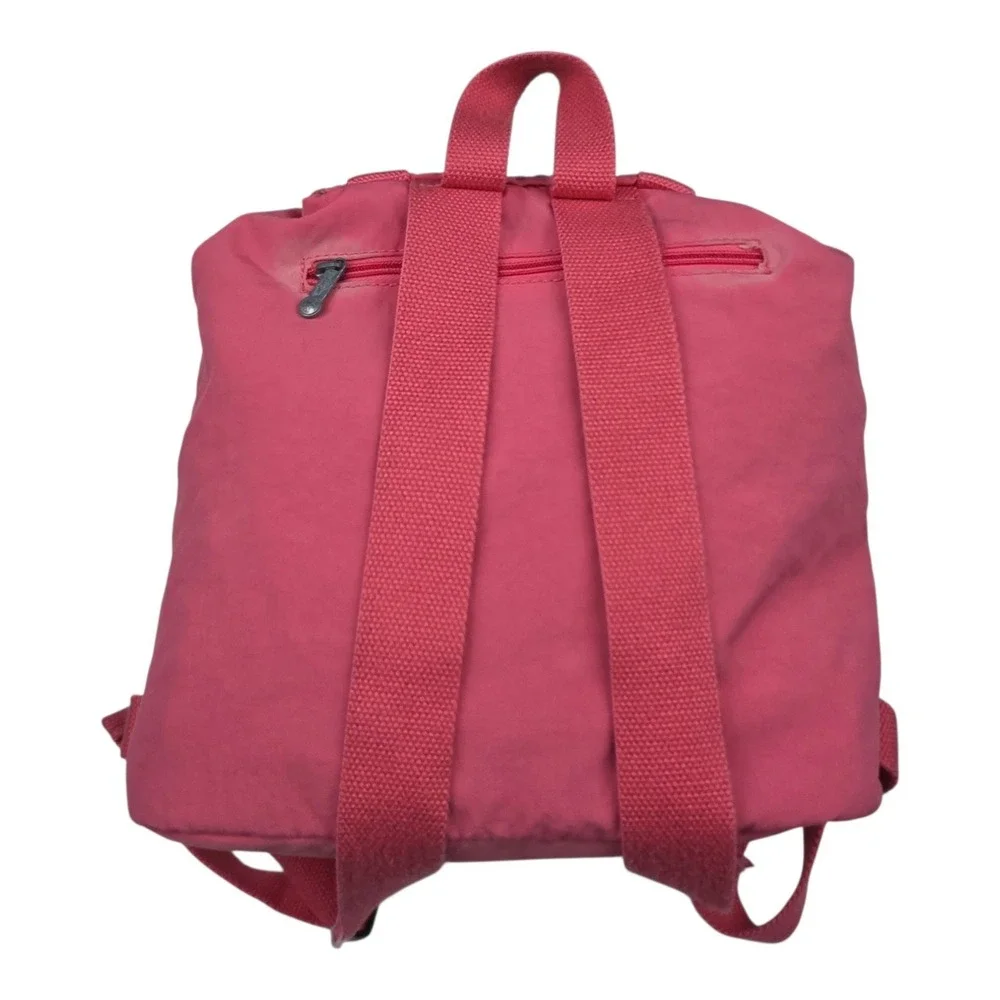 Kipling Backpack Small Pink Nylon Y2K Barbiecore Monkey Gladys